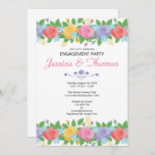 Uitnodiging Romantic Wedding Engagement Party (Voorkant / Achterkant)