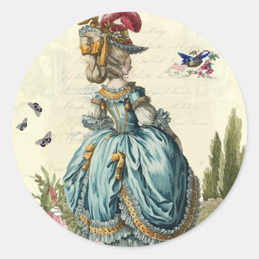 uitnodiging (ronde) ronde sticker (Voorkant)