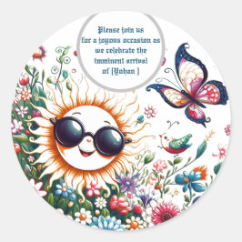 Uitnodiging Ronde Sticker