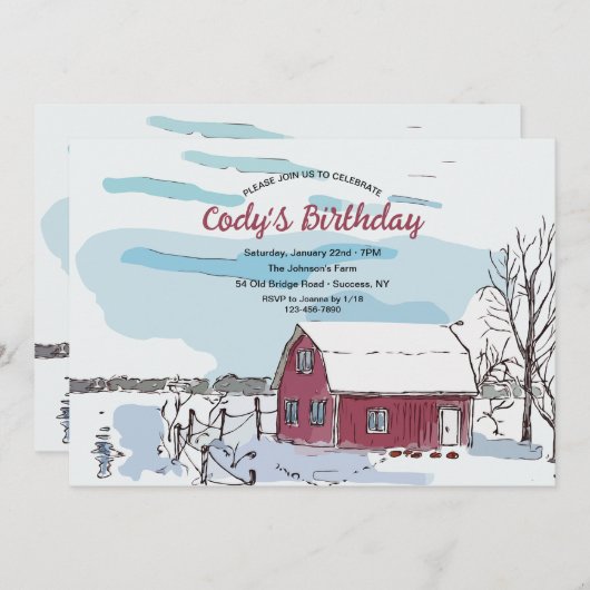 Uitnodiging Roode Schuur (Voorkant / Achterkant)