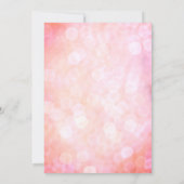 Uitnodiging roze Bokeh Graduation Party (Achterkant)