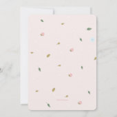 Uitnodiging Roze en Blauwe Bloesems (Achterkant)