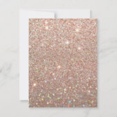 Uitnodiging - Roze Gouden Glitter Fab toekomstige  (Achterkant)