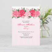 Uitnodiging Rozenborder (Staand voorkant)