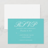 Uitnodiging RSVP-kaart-RSVP-turq (Voorkant / Achterkant)
