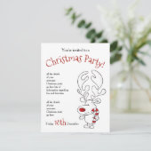 Uitnodiging Rudolph Party (Staand voorkant)