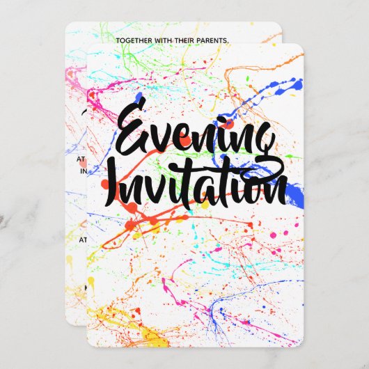 Uitnodiging 's avonds (Voorkant / Achterkant)