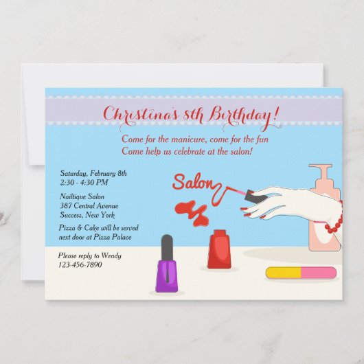 Uitnodiging Salon Party (Voorkant)