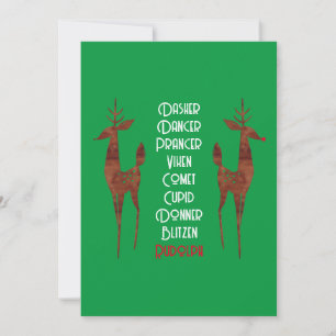 Uitnodiging - Santa's Rendier - Rudolph