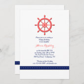 Uitnodiging schip Tiller (Voorkant / Achterkant)