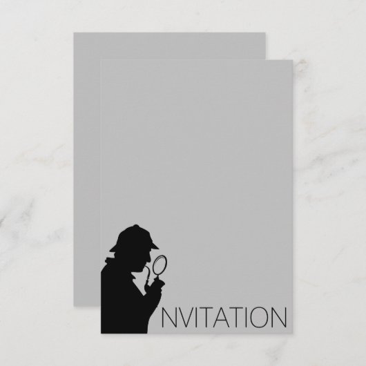 Uitnodiging Sherlock Holmes (Voorkant / Achterkant)