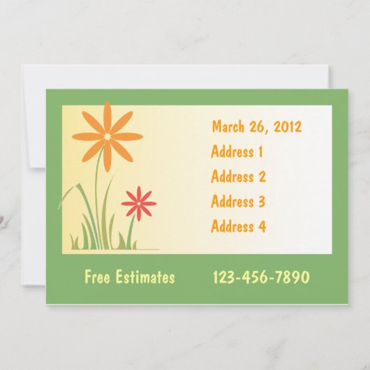 Uitnodiging Sjabloon - Eigen zorg (Achterkant)