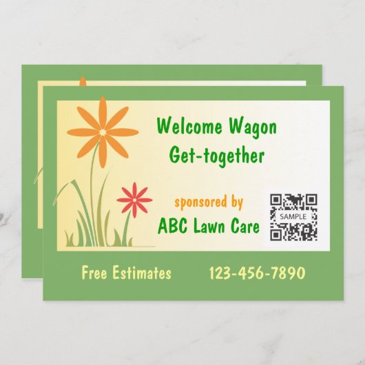 Uitnodiging Sjabloon - Eigen zorg (Voorkant / Achterkant)