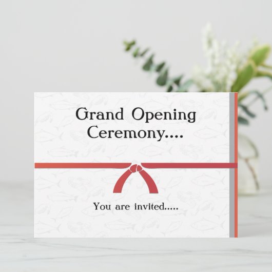 Uitnodiging Sjabloon Japans restaurant (Staand voorkant)