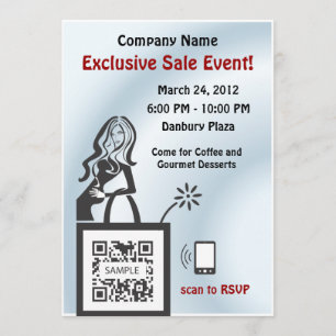 Uitnodiging Sjabloon Winkelmeisje