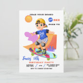 Uitnodiging Skatepark Jongen (Staand voorkant)