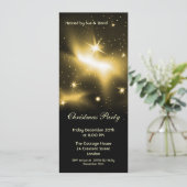 Uitnodiging slim met gouden sterren (Staand voorkant)