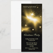 Uitnodiging slim met gouden sterren (Voorkant / Achterkant)