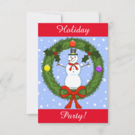 Uitnodiging Snowman Holiday Party ()