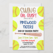 Uitnodiging Softball-partij voor het einde van het (Voorkant)