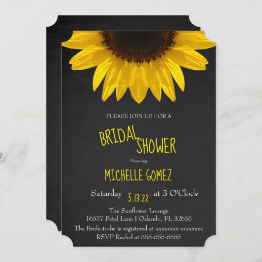 Uitnodiging soonsbloempeltje in Rustisch land (Voorkant / Achterkant)