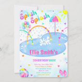 Uitnodiging Splash Pad-verjaardag (Voorkant)