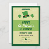 Uitnodiging St. Patrick's Day Feest Template (Voorkant / Achterkant)