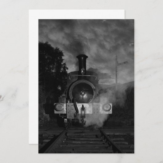 Uitnodiging stoommotor (Voorkant / Achterkant)