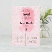 Uitnodiging Suikerspin (Staand voorkant)