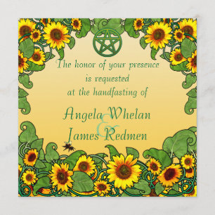 Uitnodiging Sunflower Scroll Handfasting