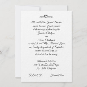 Uitnodiging Swan Wedding Suite ~ De commandant