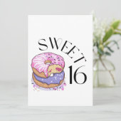 Uitnodiging Sweet 16 (Staand voorkant)