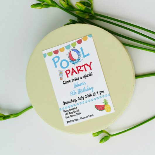 Uitnodiging Swim Birthday