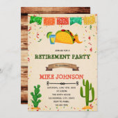 Uitnodiging Taco Bout pensioenfeest (Voorkant / Achterkant)