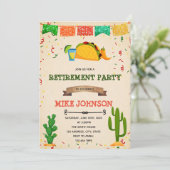 Uitnodiging Taco-verpensionsfeest (Staand voorkant)