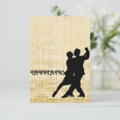 Uitnodiging Tango Flamenco, Latijnse Dance (Staand voorkant)