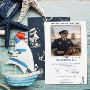 Uitnodiging template Captain Funeral