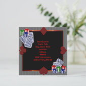 Uitnodiging template pokerfeest (Staand voorkant)