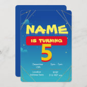 Uitnodiging template speelgoed aanpassen (Voorkant / Achterkant)