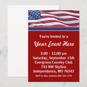 Uitnodiging template voor campagnefeest (Voorkant / Achterkant)