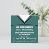 Uitnodiging template voor een voetbaltrui-feestje, (Staand voorkant)