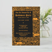 Uitnodiging template voor vleermuizen uilen Hallow (Staand voorkant)