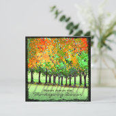 Uitnodiging - Thanksgiving diner - Herfst bomen (Staand voorkant)