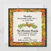 Uitnodiging - Thanksgiving diner - Herfst bomen (Achterkant)