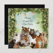 Uitnodiging tijger katten (Voorkant / Achterkant)