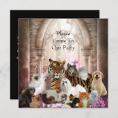 Uitnodiging tijger katten (Voorkant / Achterkant)