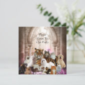 Uitnodiging tijger katten (Staand voorkant)