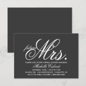 Uitnodiging - toekomstige mevrouw (Voorkant / Achterkant)