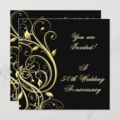 Uitnodiging tot 50e Jubileum voor bruiloft (Voorkant / Achterkant)