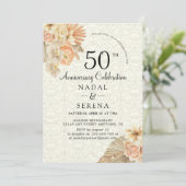 Uitnodiging tot 50e Jubileum voor bruiloft (Staand voorkant)